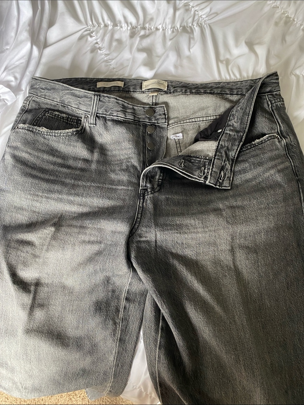 Universal Thread Women's Washed Black/Gray Wide Leg